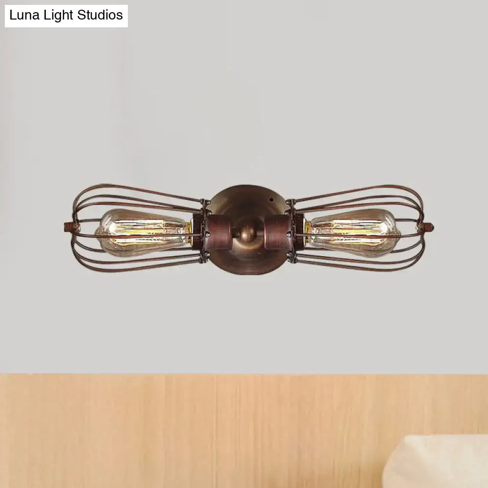 Antique style black & bronze sconce light dining room wall lamp