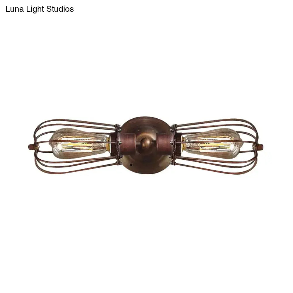 Antique style black & bronze sconce light dining room wall lamp