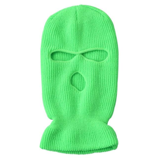 Army Tactical Mask 3 Hole Full Face Mask Ski Mask Winter Cap Balaclava Motorbike Motorcycle Helmet Full Helmet Neck Gaiter, Winter Balaclava Warm Knit Beanie for Outdoor Sports Outdoor Full Face Cover Thermal Ski Mask