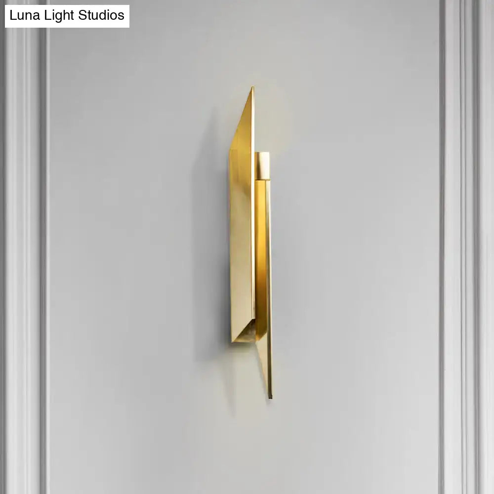 Art deco gold geometric wall lamp bedroom metallic sconce
