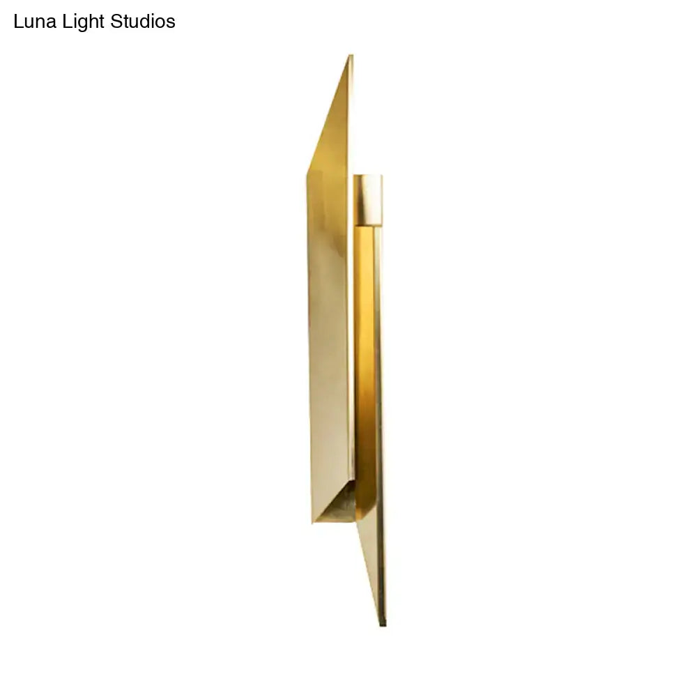 Art deco gold geometric wall lamp bedroom metallic sconce