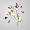 Artistic agate leaf wall light living area gemstone lighting fixture