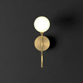 Artistic gold spherical wall lighting fixture bedroom glass sconce