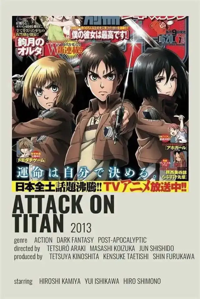 Attack on titan final season military gear anime poster bedroom decor