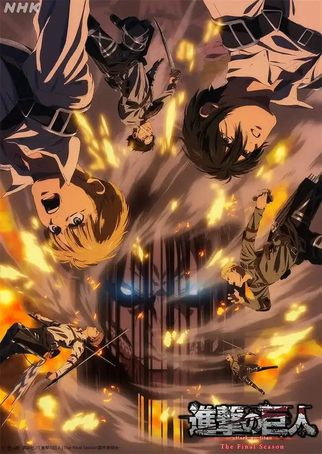 Attack on titan final season military gear anime poster bedroom decor