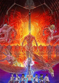 Dramatic red titan final season poster bedroom wall art
