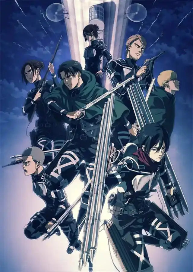 Attack on titan final season poster bedroom animated military wall art