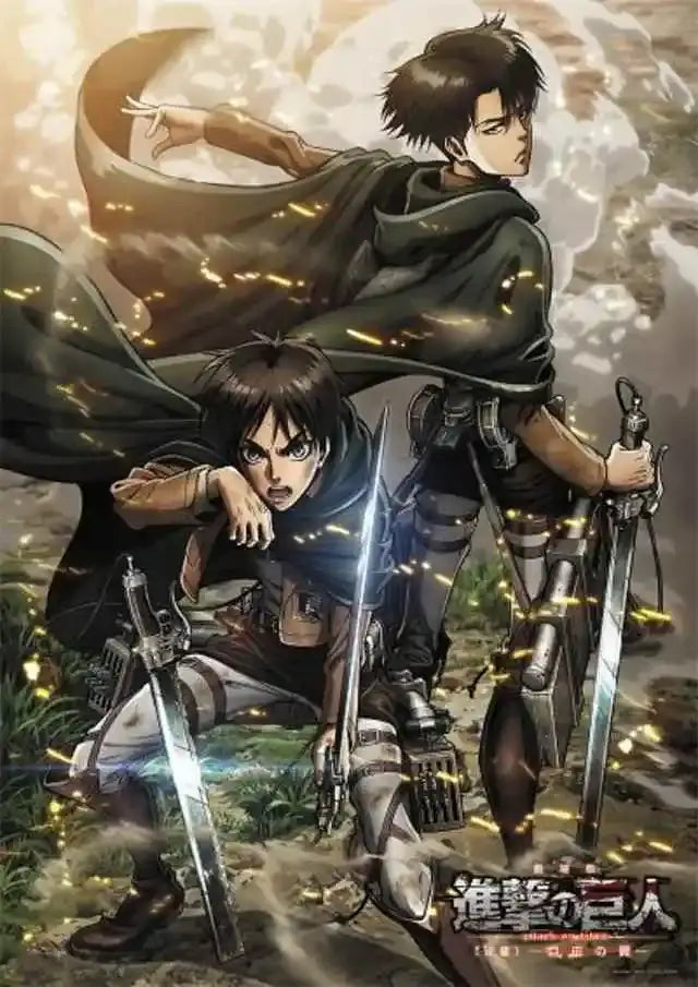 Detailed gray character titan final season poster bedroom anime decor