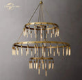 DecorBites™ Axis Black Brass LED Round Chandelier for Living & Dining Room