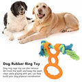 Dog Rubber Ring Rope Toy Safe Portable Dog Chew Teething Toy For Training Teeth Cleaning Gum Massage