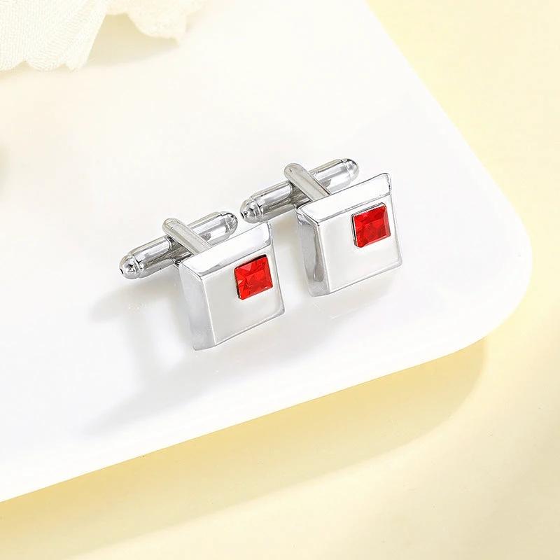 Alloy Spot Drill Fashion Men's Square Cufflinks