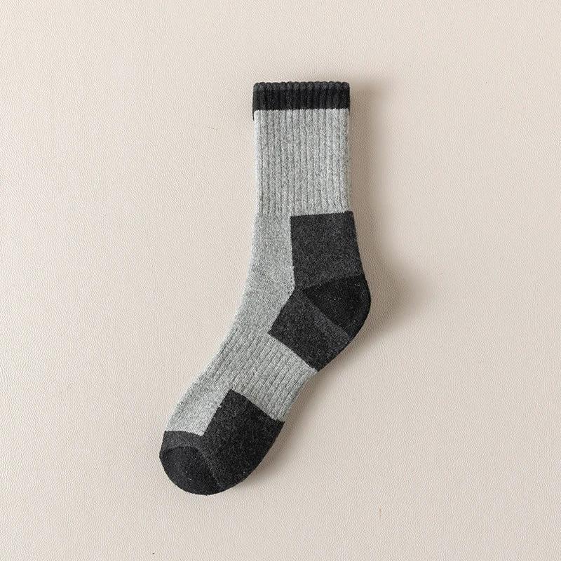 Men's Wool Fleece Lined Padded Warm Terry-loop Socks
