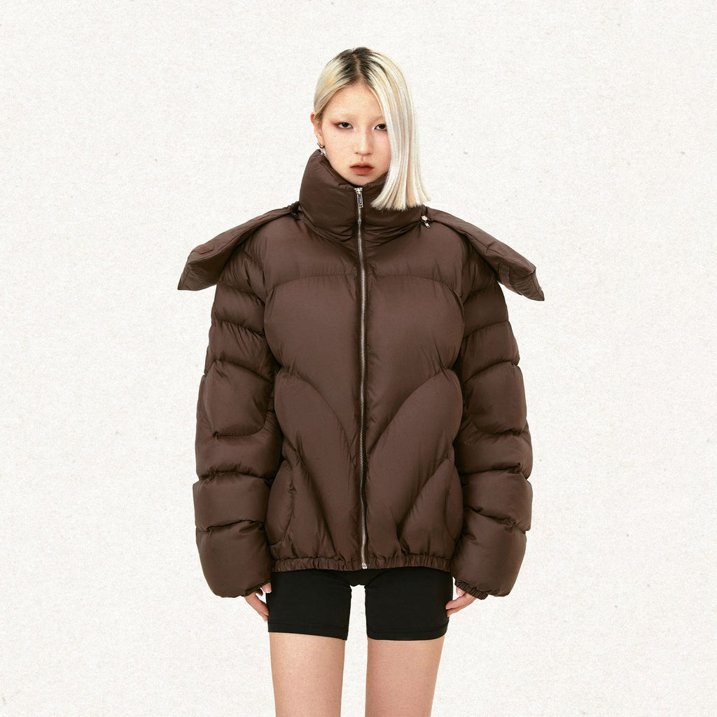 Profile Coat Detachable Hat Collar Thickened Cotton Padded Coat
