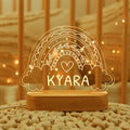 Personalized rainbow usb night light bedroom baby kids lamp