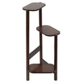 Natural & dark bamboo 3 tier plant stand living room display