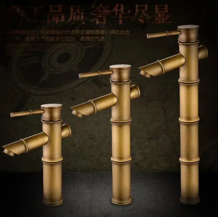 DecorBites™ Brass Basin Mixer Tap: Waterfall Faucet in Antique Bronze Black Finish