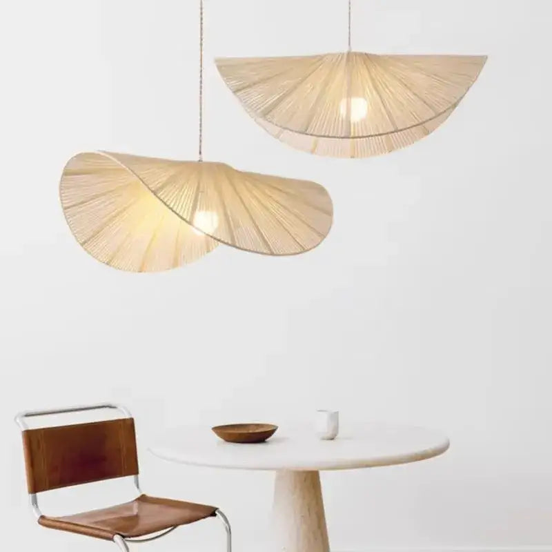 Bamboo wabi sabi woven rattan pendant light for dining room