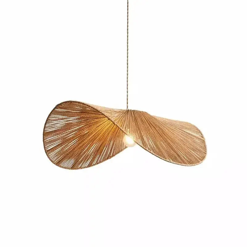 Bamboo wabi sabi woven rattan pendant light for dining room