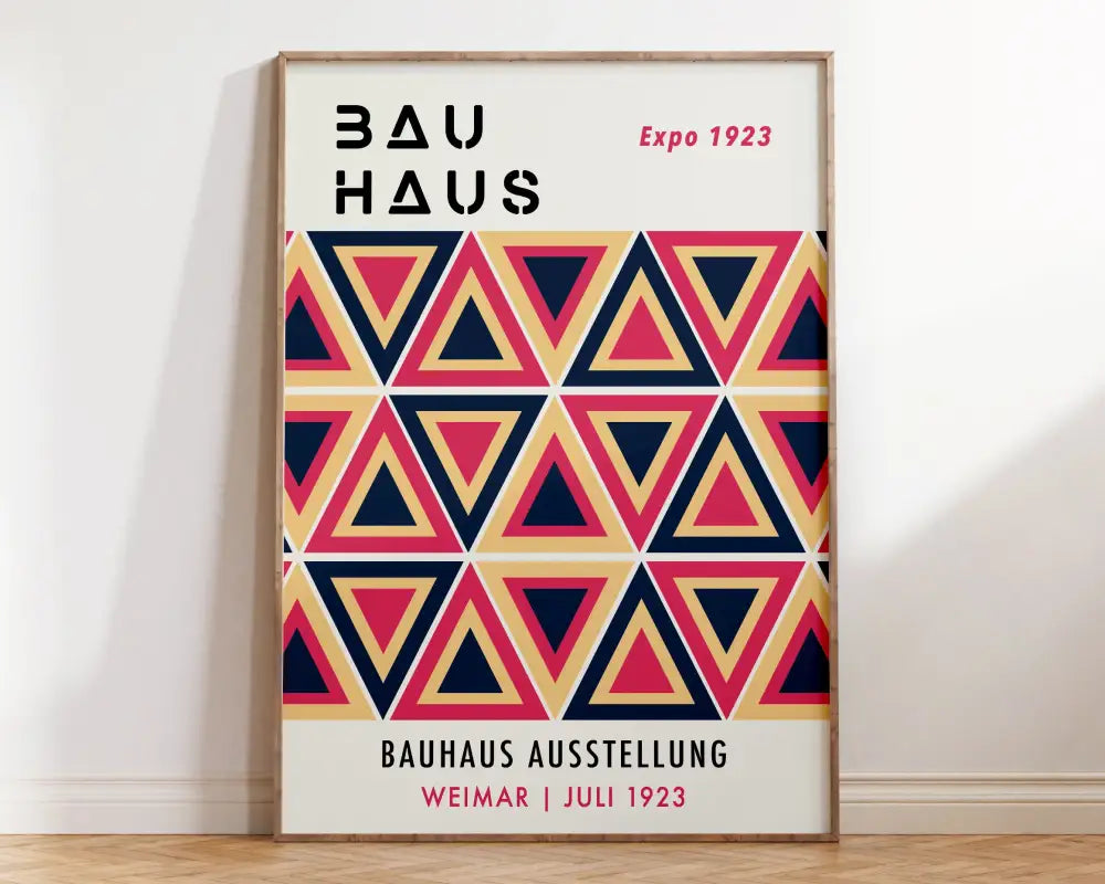 Minimalist bauhaus black geometric canvas prints living room art