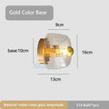 Bauhaus glass e14 wall lamp for living room with ribbed clear sconce