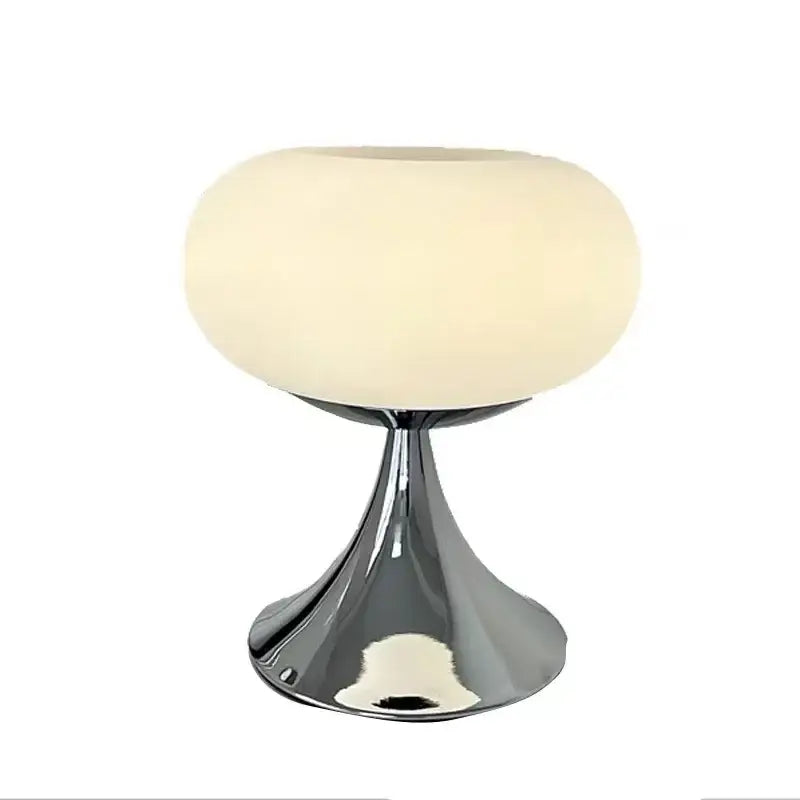 Bauhaus green glass led table lamp for living room chrome base