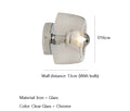 Bauhaus led wall sconces clear ridged glass aisle light