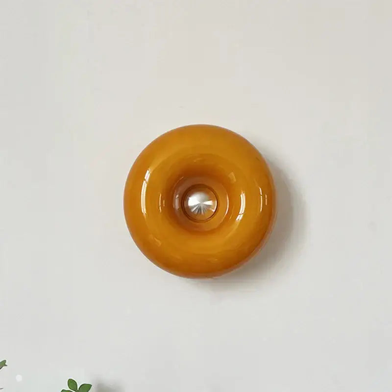 DecorBites™ Bauhaus Orange Glass Table Lamp for Bedroom Desk Touch Wall Lamp