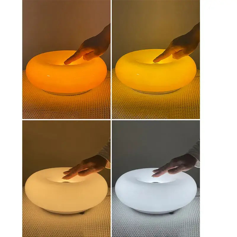 DecorBites™ Bauhaus Orange Glass Table Lamp for Bedroom Desk Touch Wall Lamp