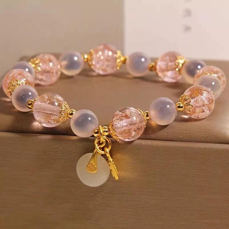 Natural Heart Agate Bracelet For Women