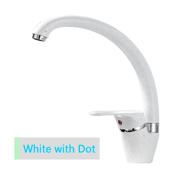 DecorBites™ Beige Brass Kitchen Faucet 360 Swivel Spout Single Handle Mixer Tap