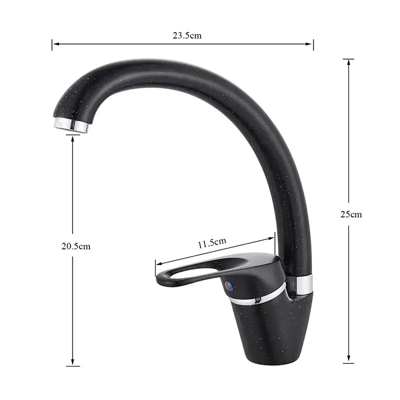 DecorBites™ Beige Brass Kitchen Faucet 360 Swivel Spout Single Handle Mixer Tap
