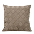 Beige corduroy woven diamond pillow cover living room bedroom