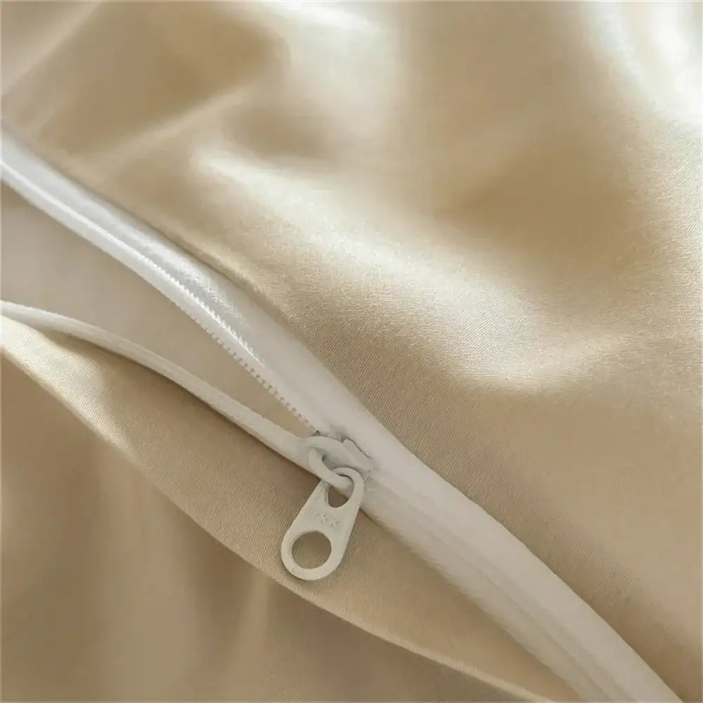 Beige & white hot diamond lace bedding set bedroom duvet cover