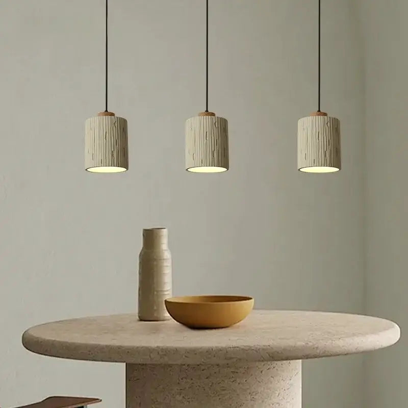 DecorBites™ Columnar Micro Cement LED Hanging Lamps | Home Decor Pendant Light