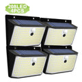 Black 208 led solar outdoor motion sensor waterproof garden lights