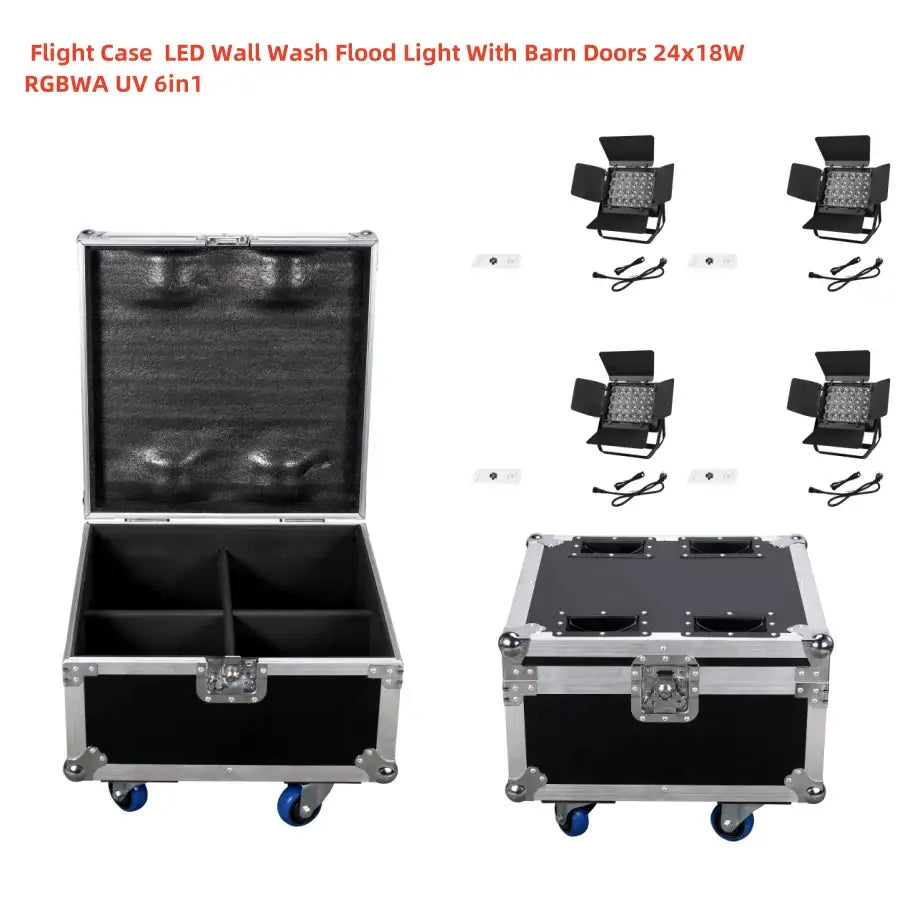 DecorBites™ 24x18W RGBWA UV LED Wall Wash Flood Light with Barn Doors