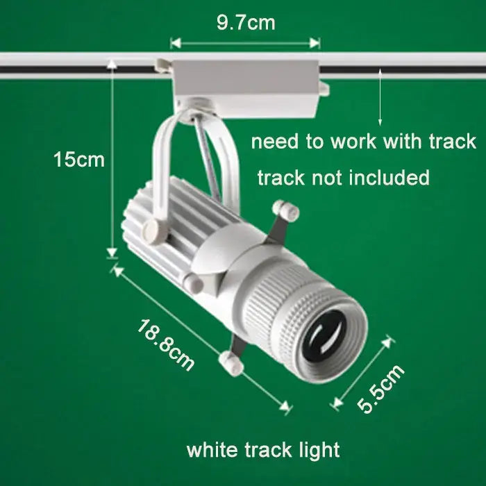 Black adjustable aperture led spotlight commercial track light