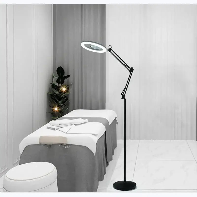 Black adjustable led moon beauty light bedroom floor lamp