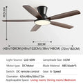 Black and dark wood ceiling fan light with remote living room