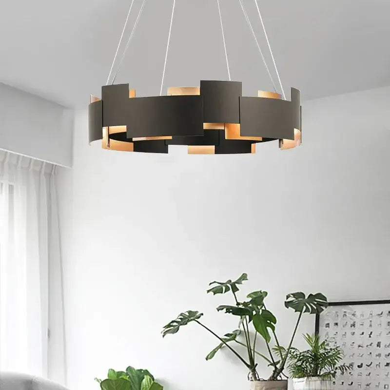 DecorBites™ Black Scandinavian Style Ceiling Chandelier LED Lustres for Living Room Bedroom