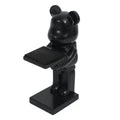 Black and iridescent purple cartoon bear watch stand bedroom decor