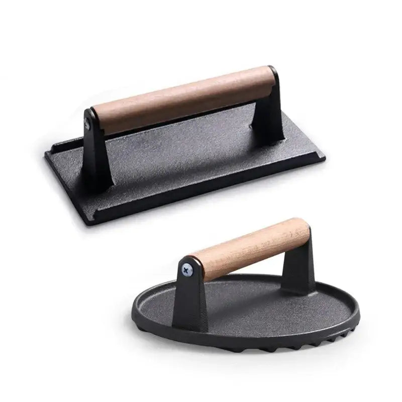 DecorBites™ Cast Iron Burger Press for Grill Hamburger Steak Heavy-Duty Meat Press