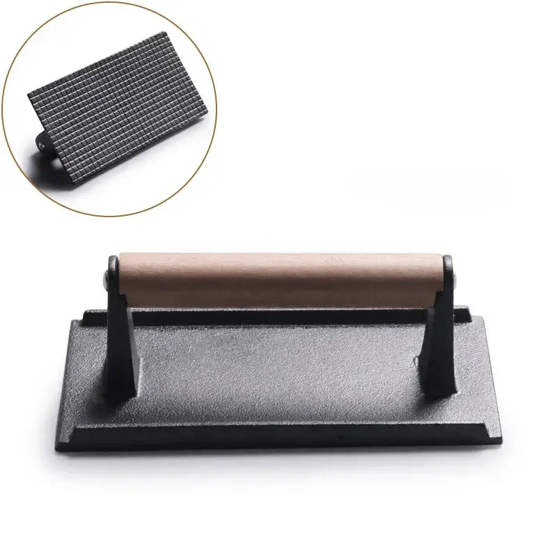 DecorBites™ Cast Iron Burger Press for Grill Hamburger Steak Heavy-Duty Meat Press
