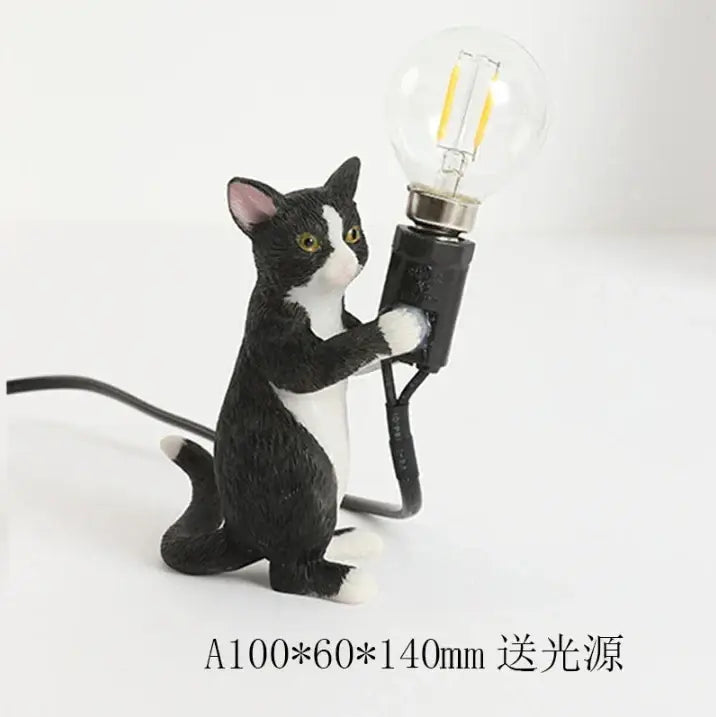 DecorBites™ Cat Resin Table Lamp for Children's Bedroom Decor