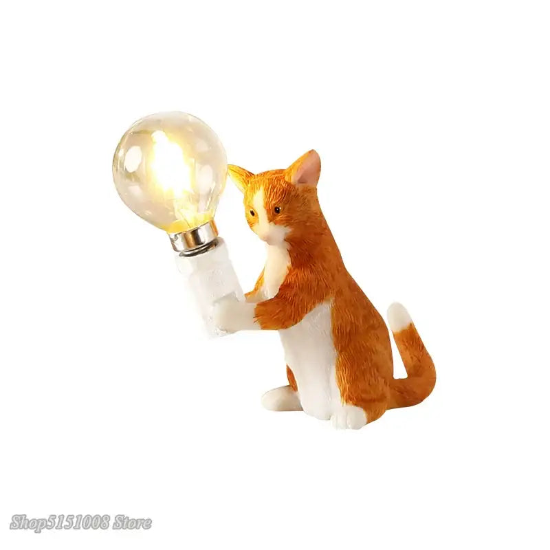 DecorBites™ Cat Resin Table Lamp for Children's Bedroom Decor