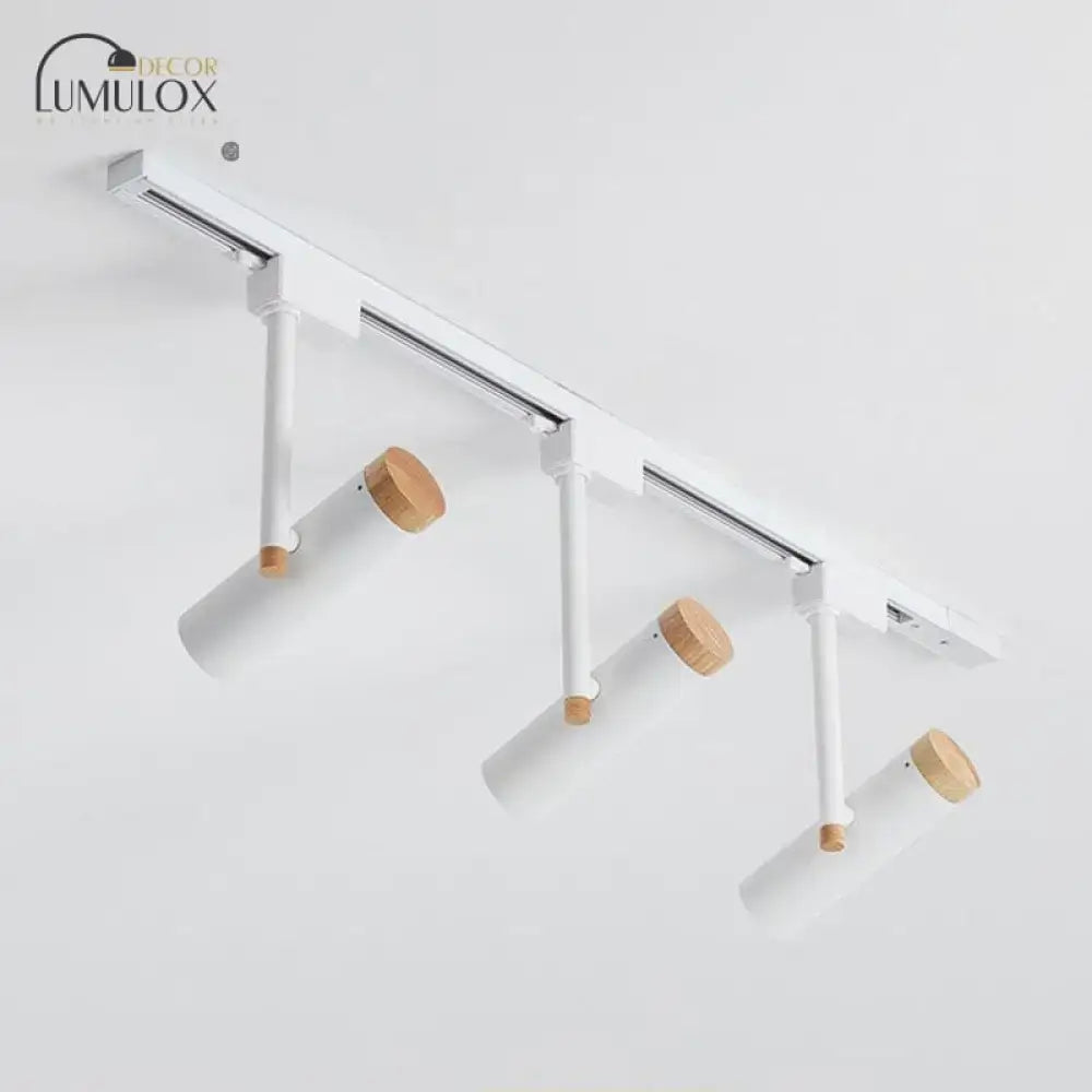 DecorBites™ Nordic Tubular Metallic Spotlight with Wood Cap