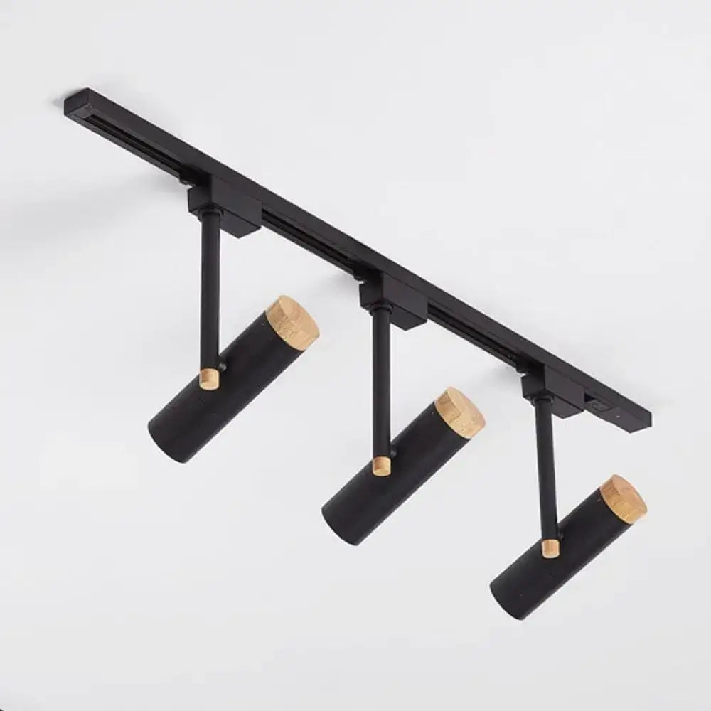 DecorBites™ Nordic Tubular Metallic Spotlight with Wood Cap