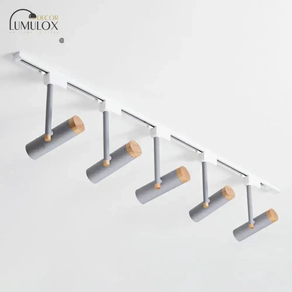 DecorBites™ Nordic Tubular Metallic Spotlight with Wood Cap