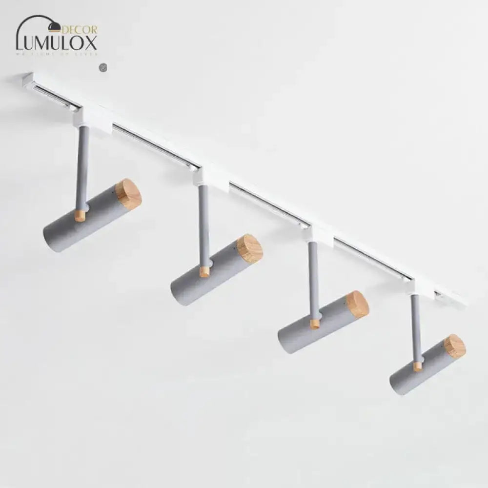 DecorBites™ Nordic Tubular Metallic Spotlight with Wood Cap