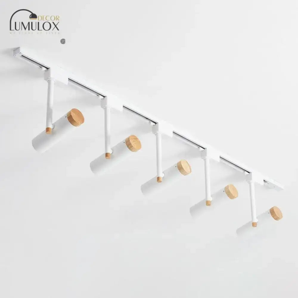 DecorBites™ Nordic Tubular Metallic Spotlight with Wood Cap